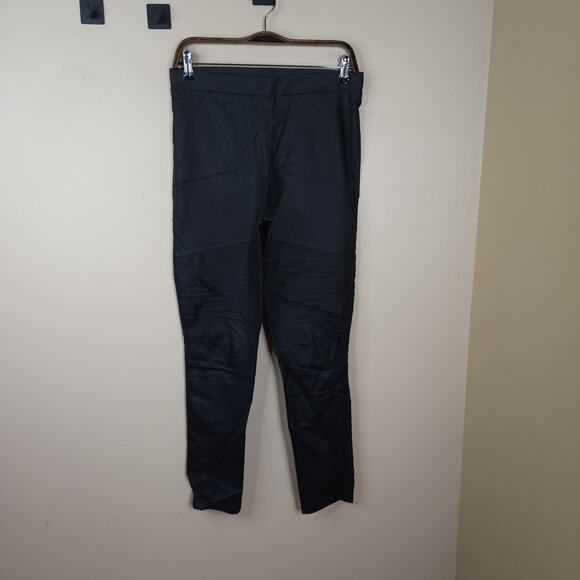 OOBER SWANK High Waisted Moto Leggings in Black Size 6 - Picture 1 of 9